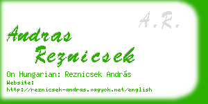 andras reznicsek business card